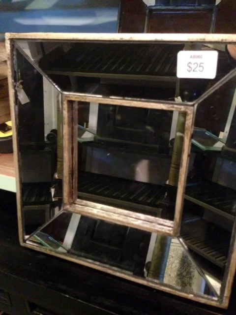 Glass Bevel Mirror, $25