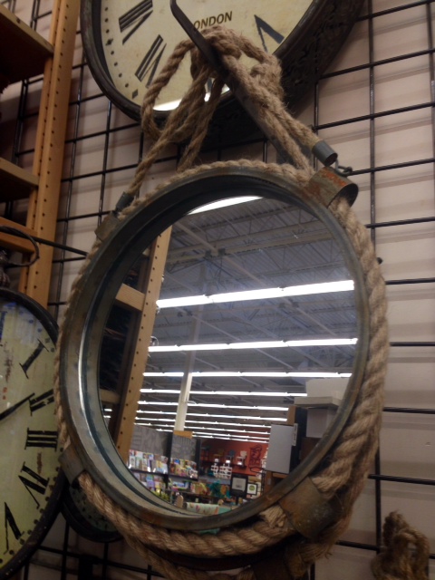 Rope and Metal Mirror, $40
