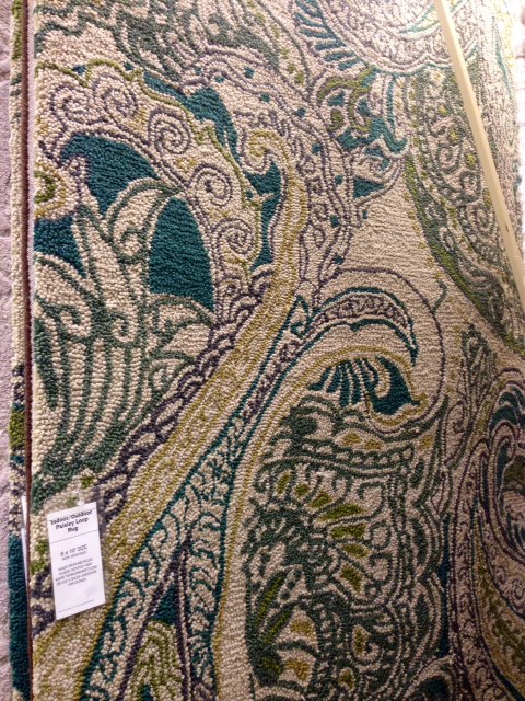Indoor / Outdoor Paisley Rug 8' x 10', $600