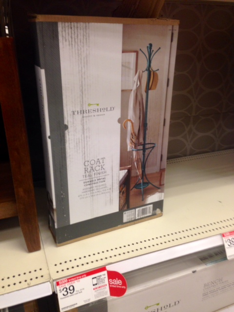 Teal Coat Rack, $40
