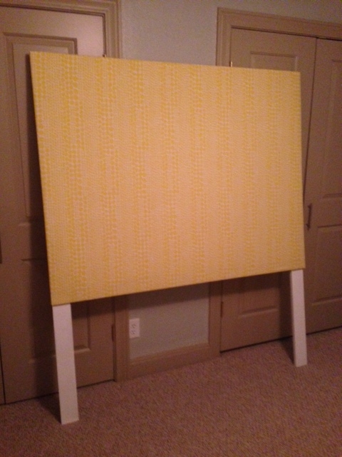 Step Eight: If you know how to screw pieces of wood together, then hopefully you are at this point and ready to attach headboard to bed frame! Give yourself a pat on the back.