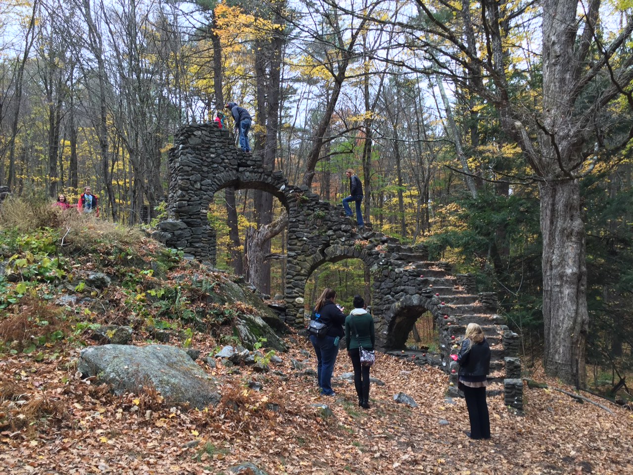 Hiking and exploring remnants of an abandoned house
