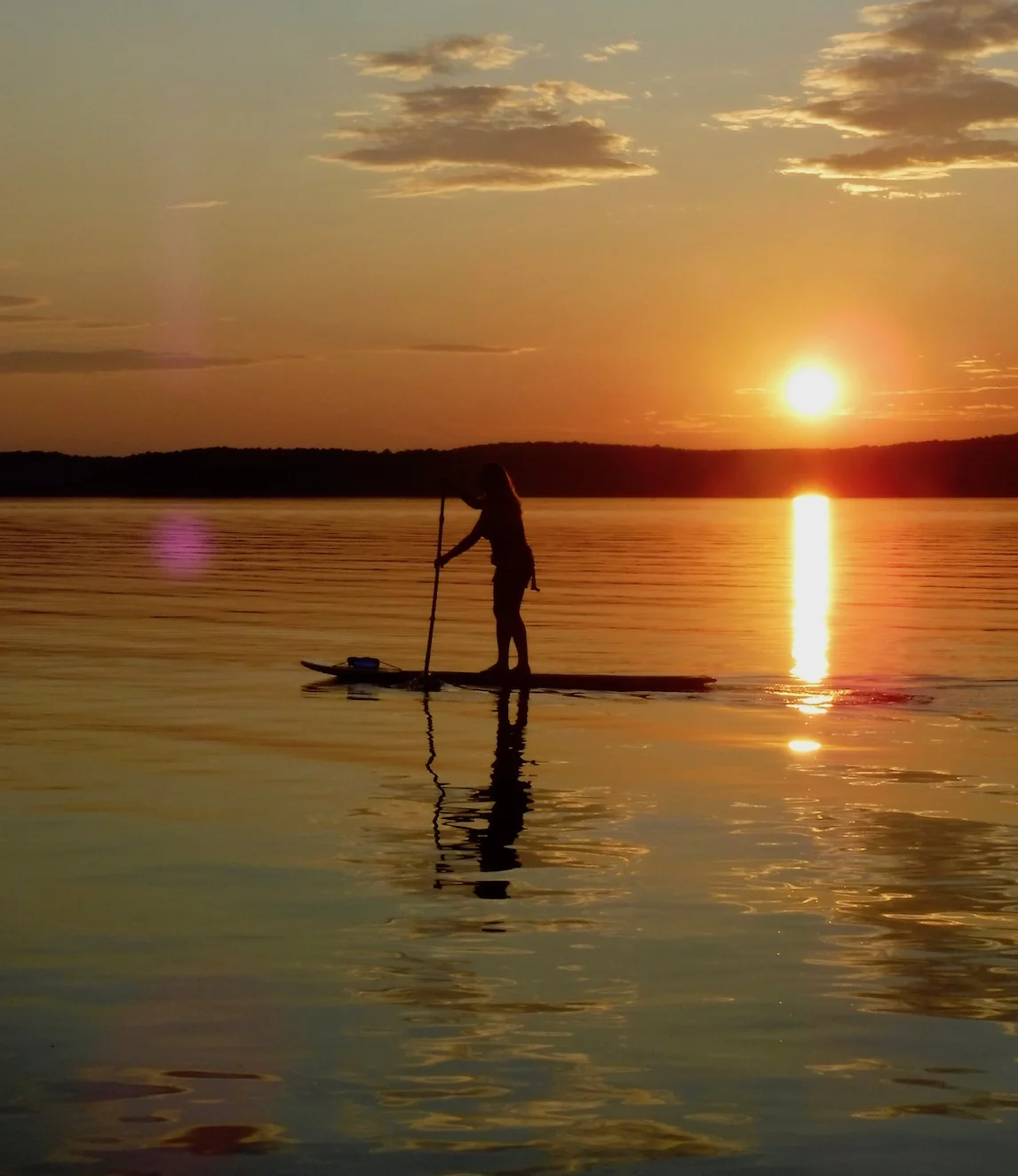 Sunset paddle on Jordan Lake