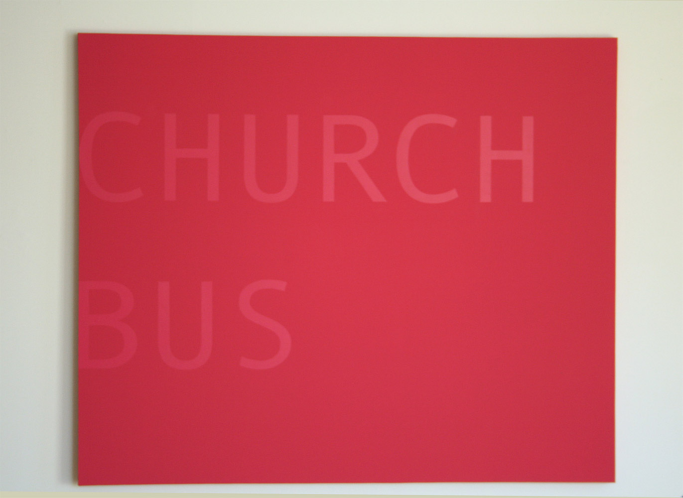 Church Bus, 2012; acrylic paint on canvas 60” X 72”