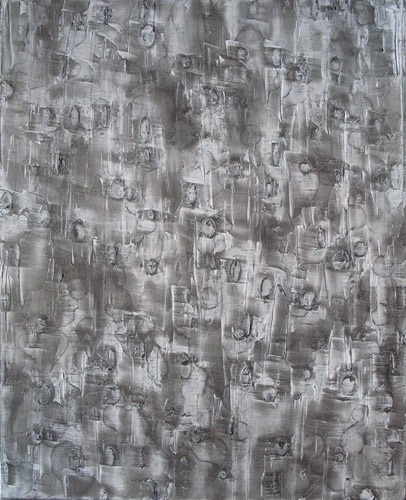 Phonoscene Oil, spray paint, and graphite on canvas; 2010