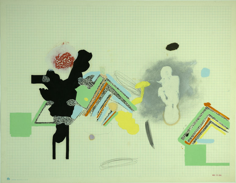 August Drawing 2 mixed media, 2011