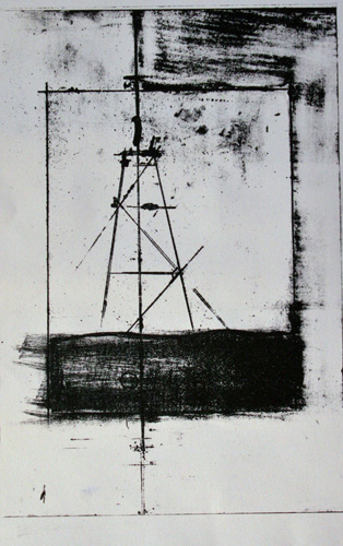 Untitled (diptych- oil)   lithograph
