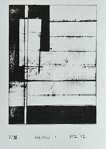 Haiku 1 lithograph on Rives BFK Arches Printing paper