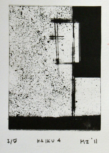Haiku 4   lithograph on Rives BFK Arches Printing paper
