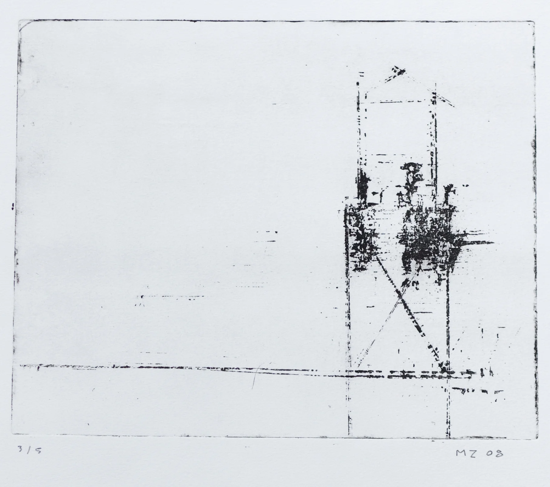 untitled lithograph on Rives BFK Arches Printing paper, 3 of 5