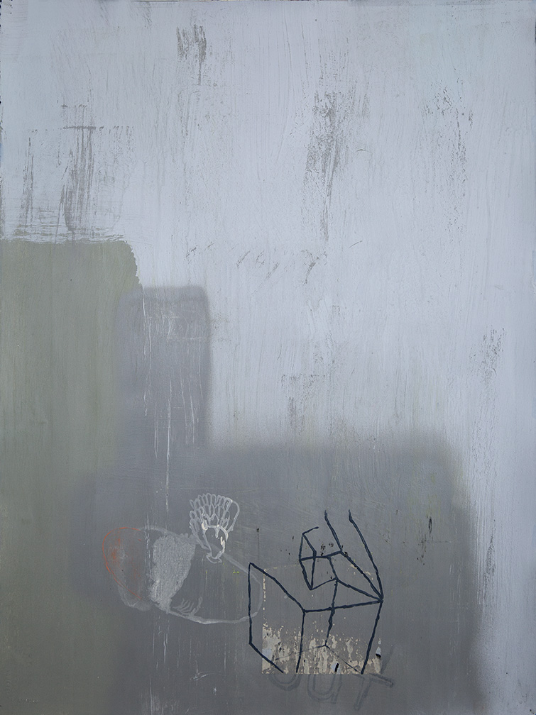 Tim Hussey, Sequestration 12, oil, mixed media on paper