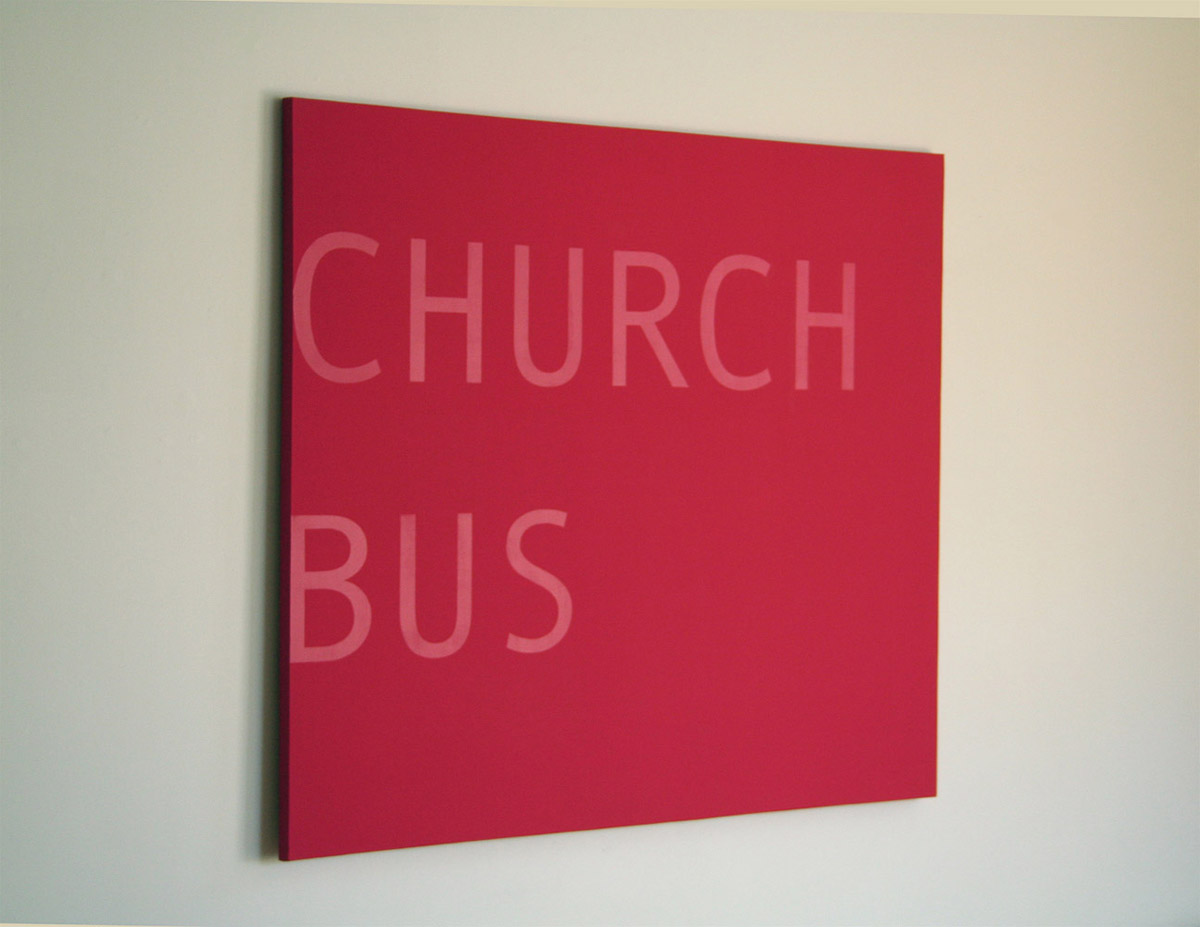 Patrick DeGuira, Church Bus  2011, acrylic on canvas