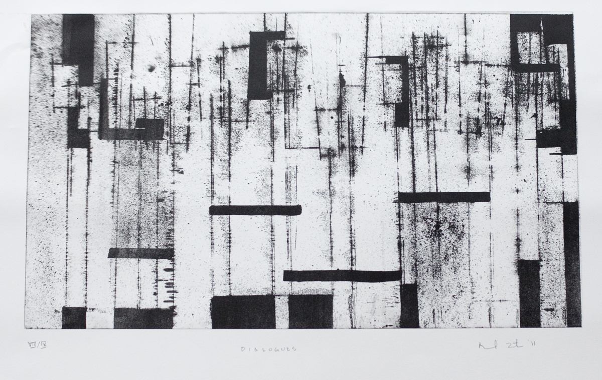 Manuel Zeiltin, Dialogues  2011, lithograph on Rives BFK Arches paper