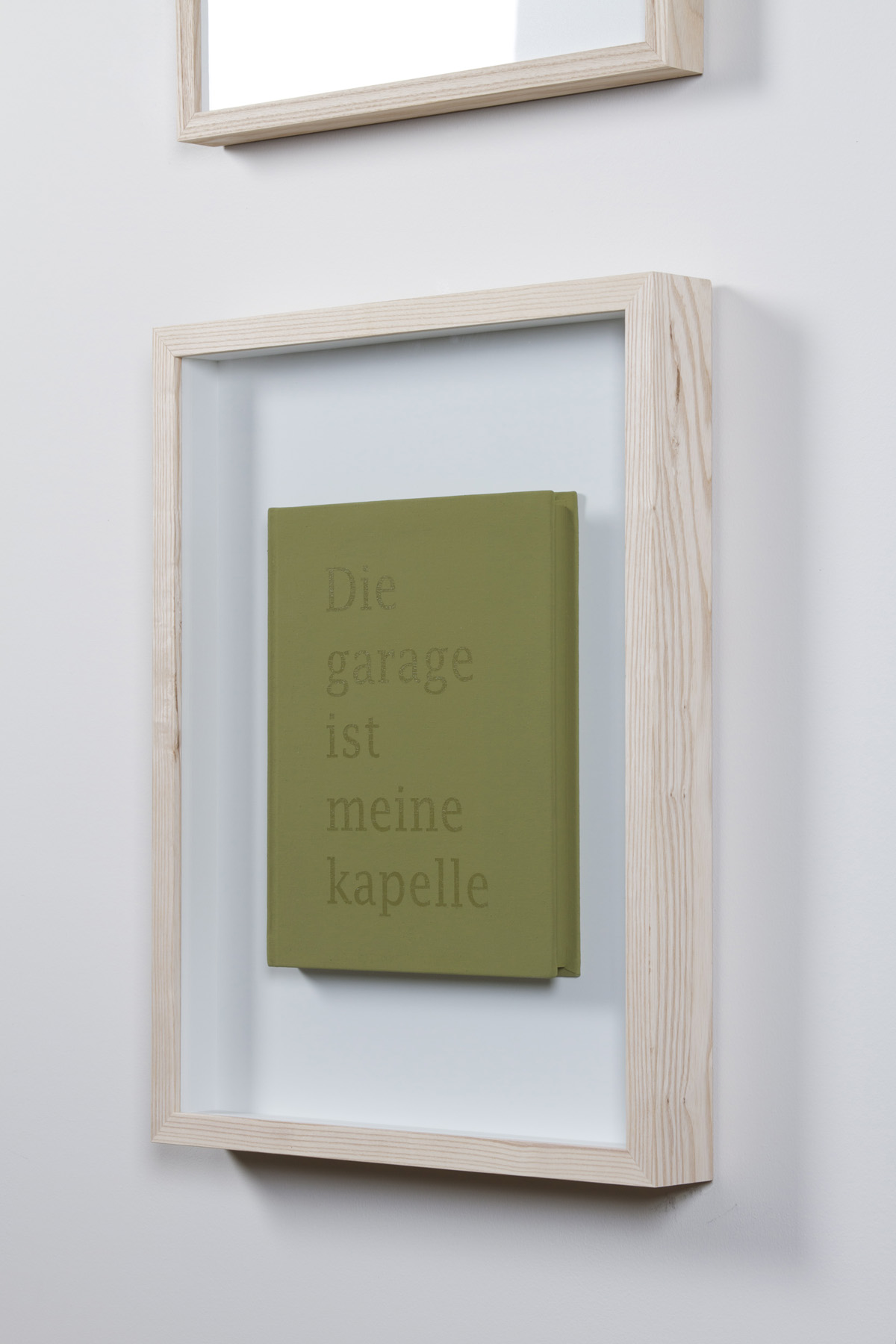 The Garage is my Chapel 2013, acrylic on altered book, 18 x 14"