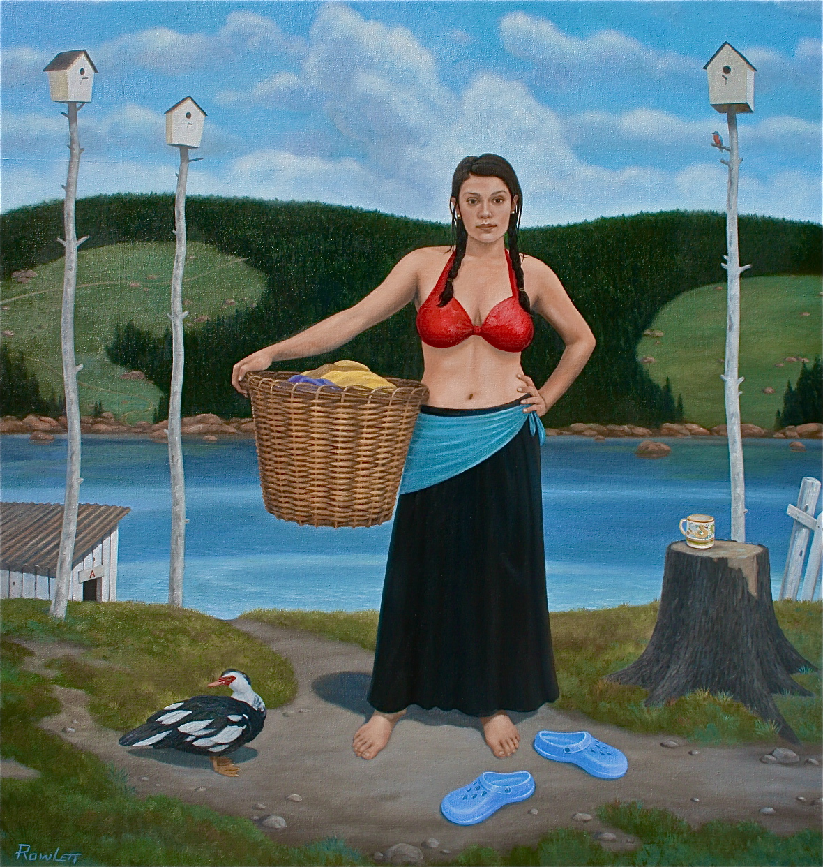 Laundry Day (the Cleansing), oil on canvas, 2013 42"x40"