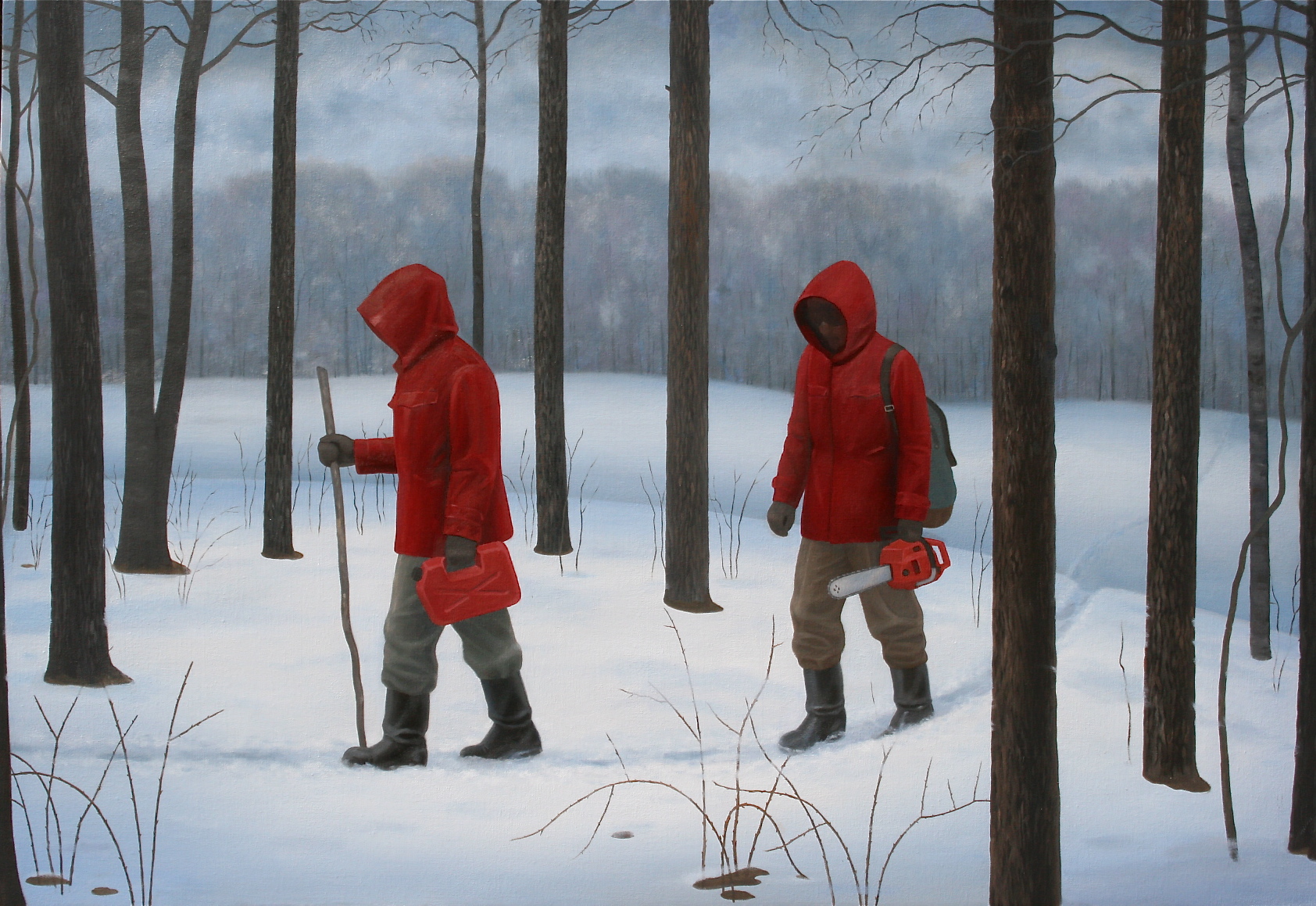 Woodsmen, 2013, oil on canvas, 35"x51"