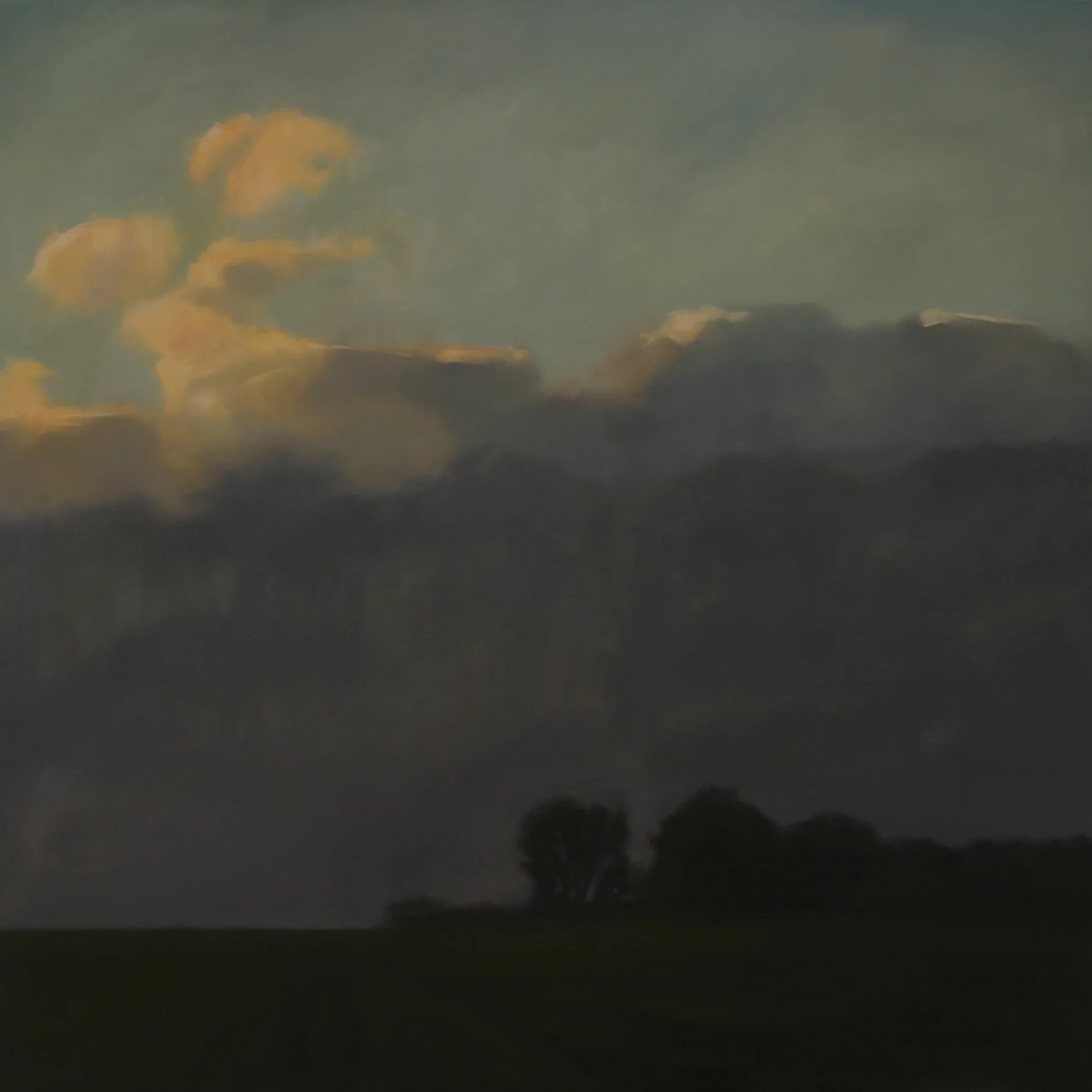 Building Darkness 2013, oil on canvas, 48"x48"