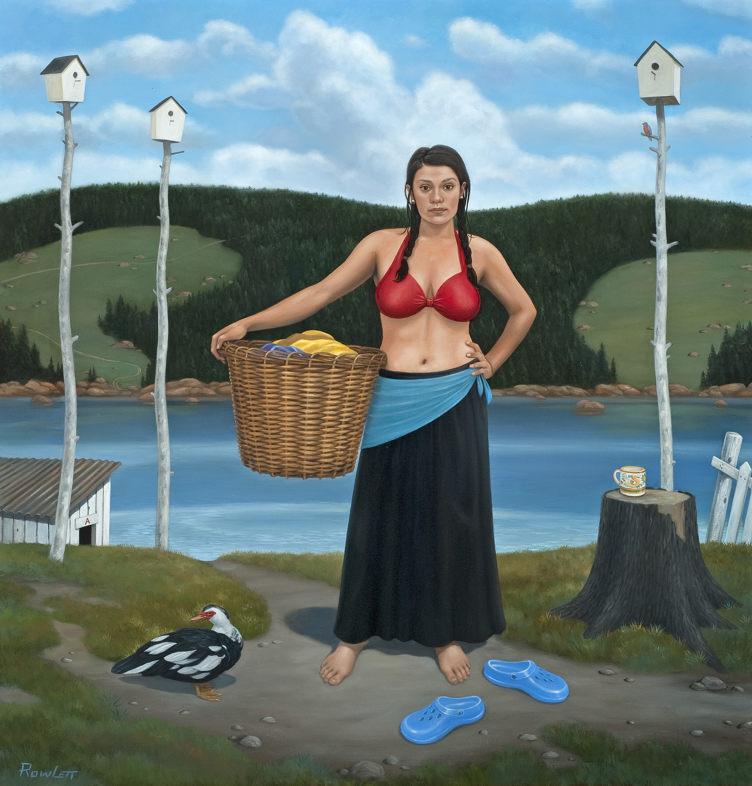 Laundry Day (The Cleansing), oil on canvas, 2013, 42"x40"