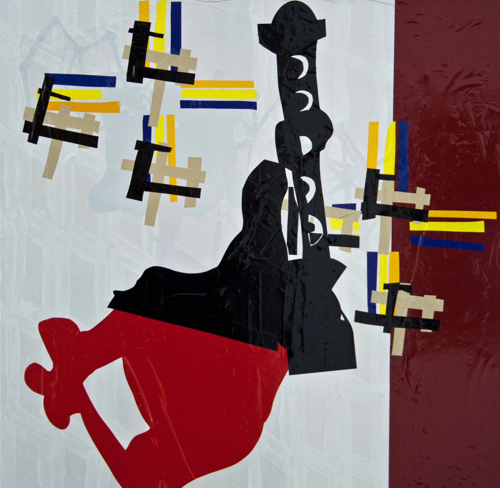 Bell Road Landscape: One for the Sun (Thin Lizzy + Journey) 2014, vinyl on panel