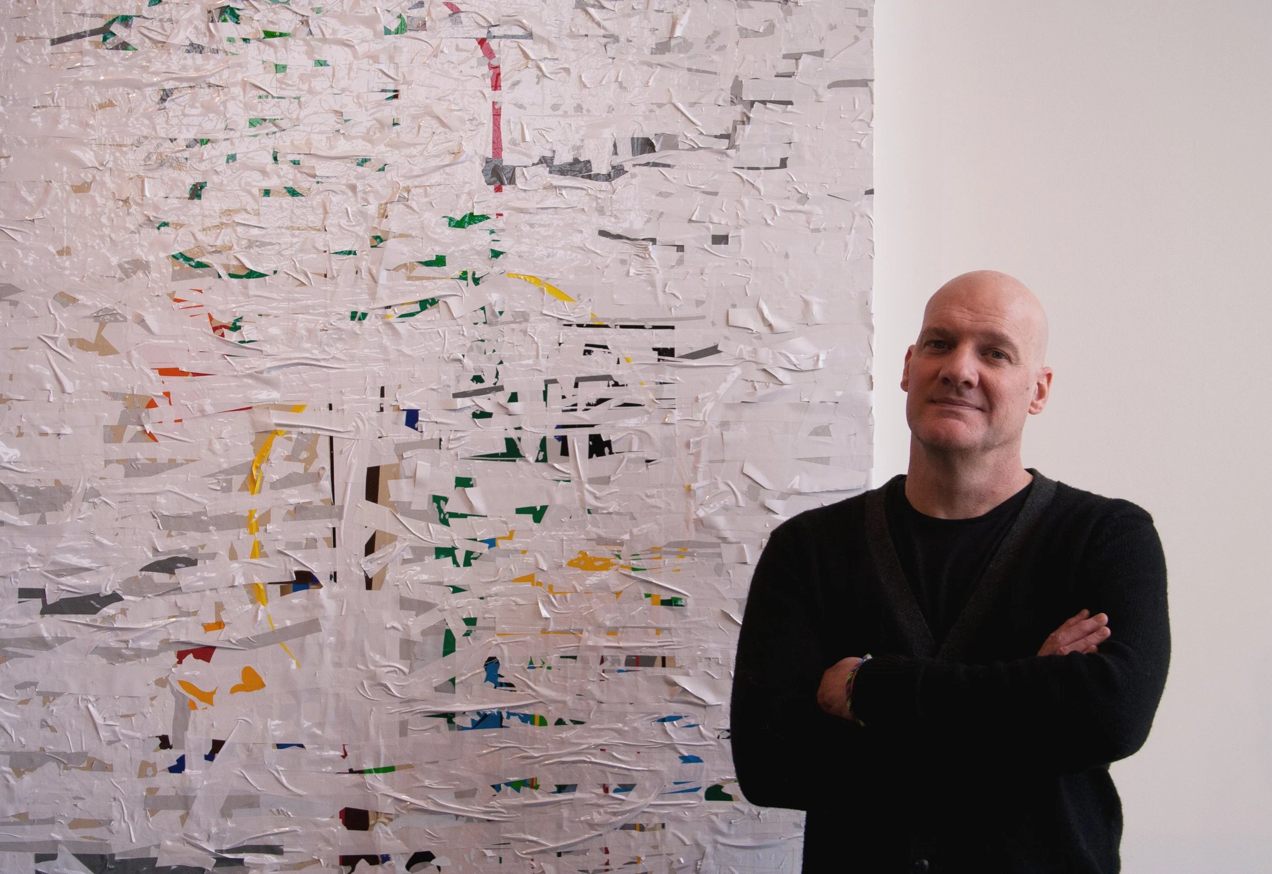 Lain York in front of Landscape: Thompson Lane and Armory Drive (Crazy Cave)