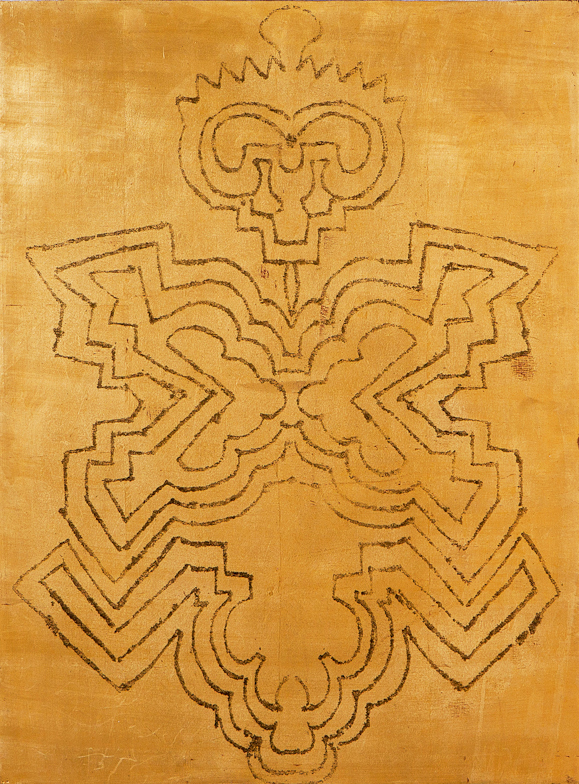Untitled, 22k/24k gold leaf, 15.75"x12", 2013