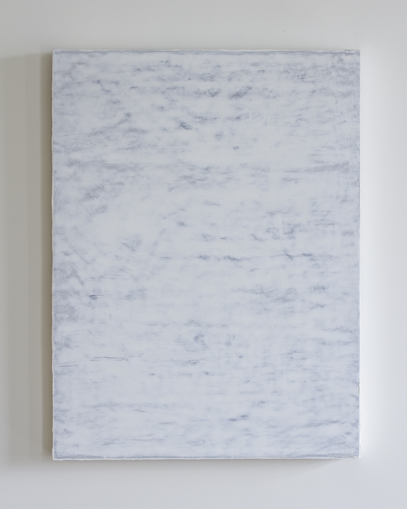 Untitled, lead white over aluminum leaf 80x60cm, 2010