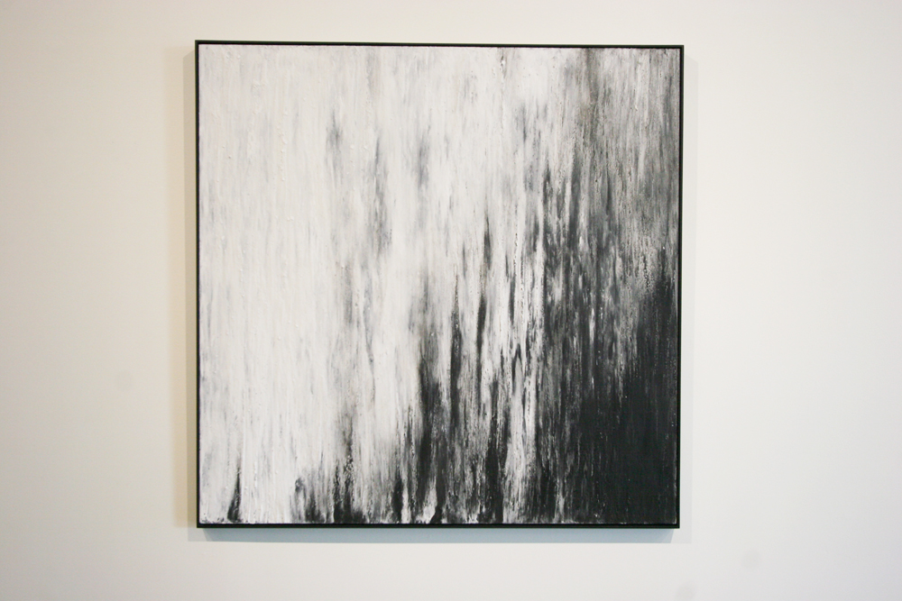 Seana Reilly - SlowSilence. Graphite, calcium carbonate, wax on aluminum panel.