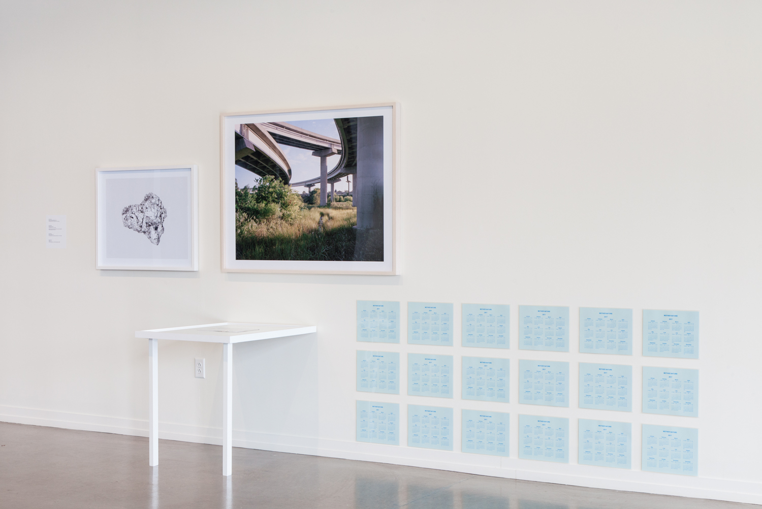 Patrick DeGuira- Basement Beehive , 2016 Archival pigment print, magnifier, painted steel; 32 x 30 x 40 inches