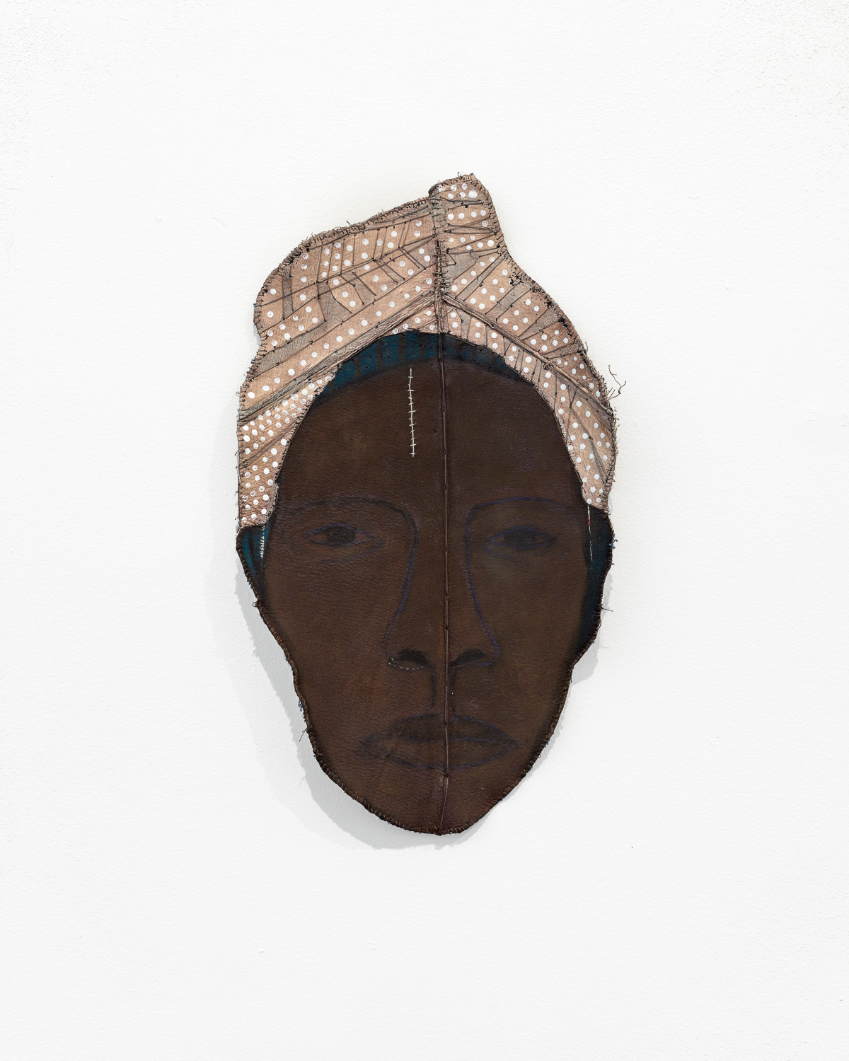 untitled (small head with dots) 2015, 14 x 8"
