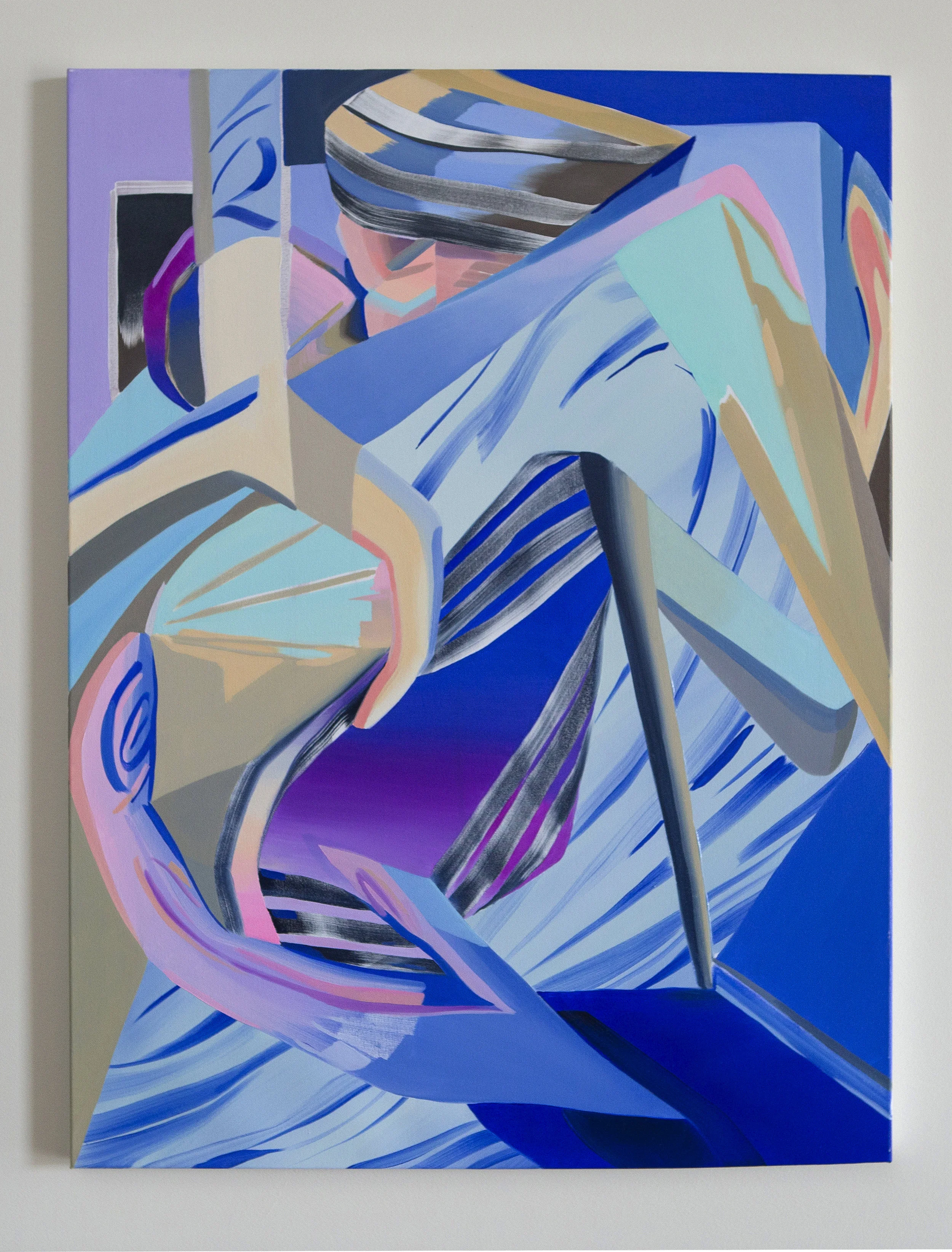Artemis and Goose, 2017, oil on canvas, 48 x 36 inches