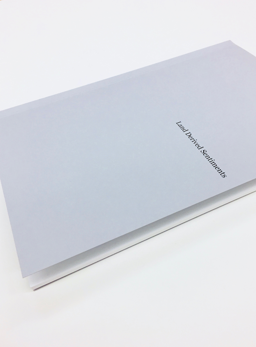 Patrick DeGuira. Land Derived Sentiments, 2018. Softcover. 42 pages. 8 1/2 x 5 1/2  inches