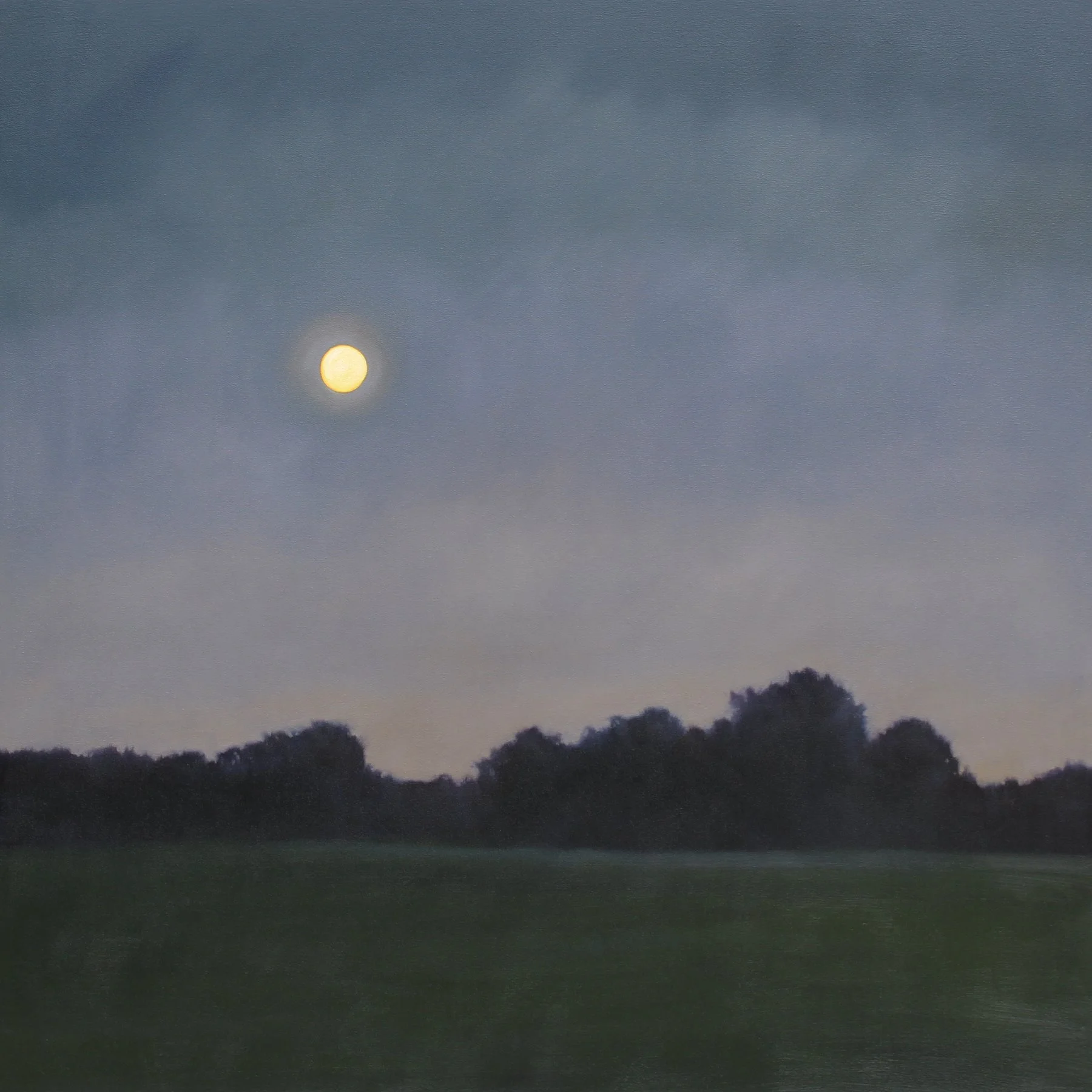 Thunder Moon, oil on canvas over panel, 48 x 48 x 2.5 in