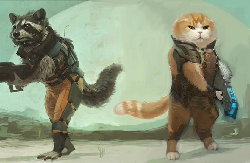 Art by : Mommy Photo Source: https://instagram.com/waffles_the_cat/