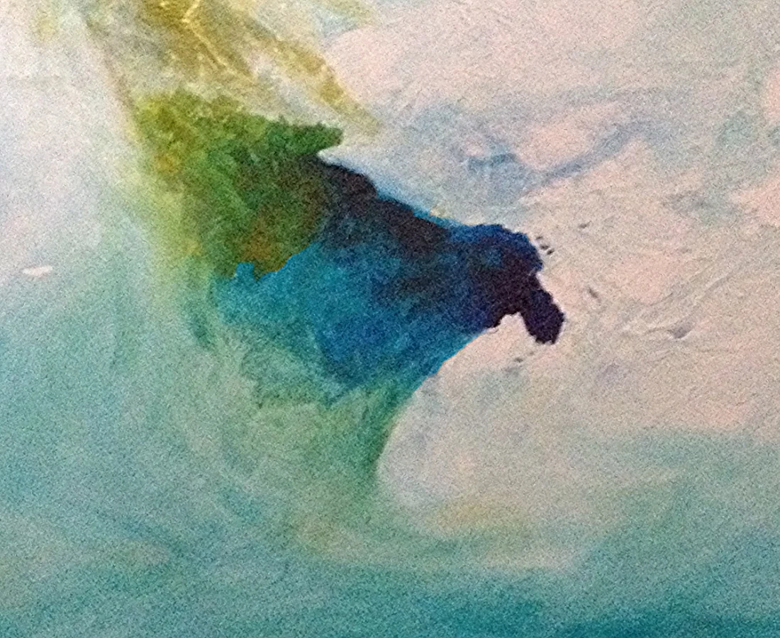  Close up detail of the small soft brush strokes. 