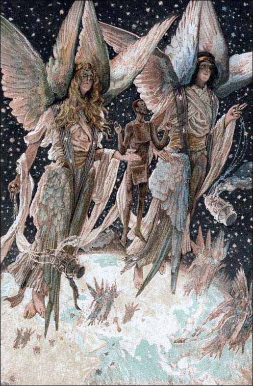 James J. Tissot's The Soul of the Penitent Thief in Paradise (1896)