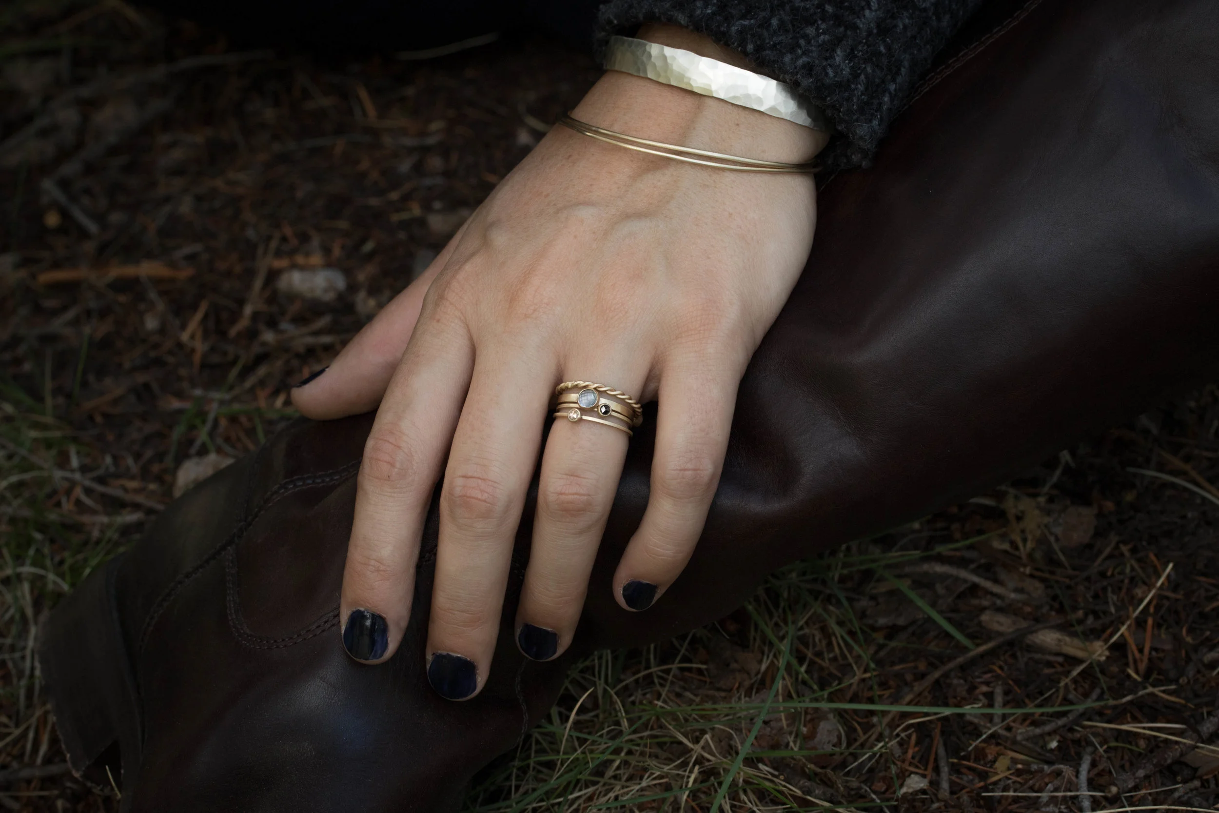 Rosecut Stacking rings close up, with Mitla cuff.jpg