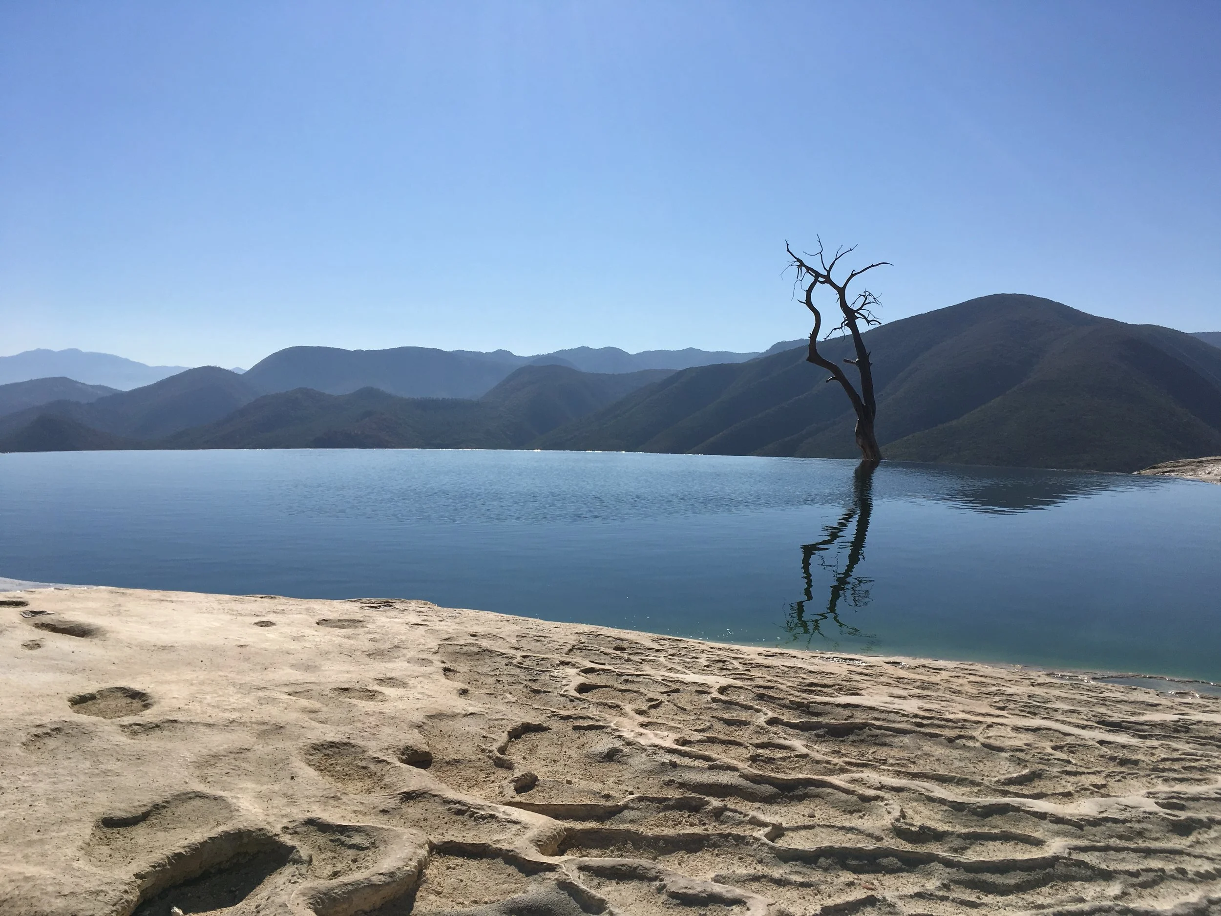 Hierve el Agua in the early morning
