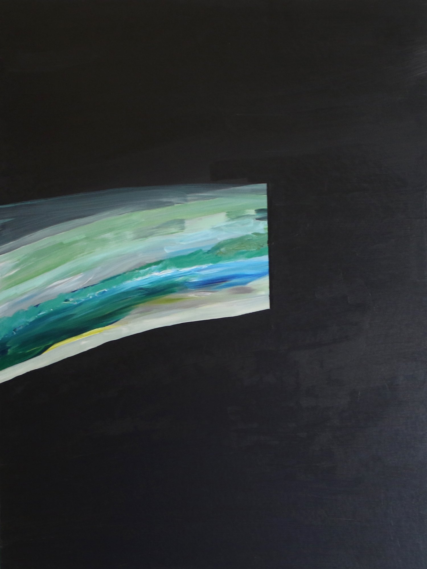 “underwater light 7” acrylic on wood panel