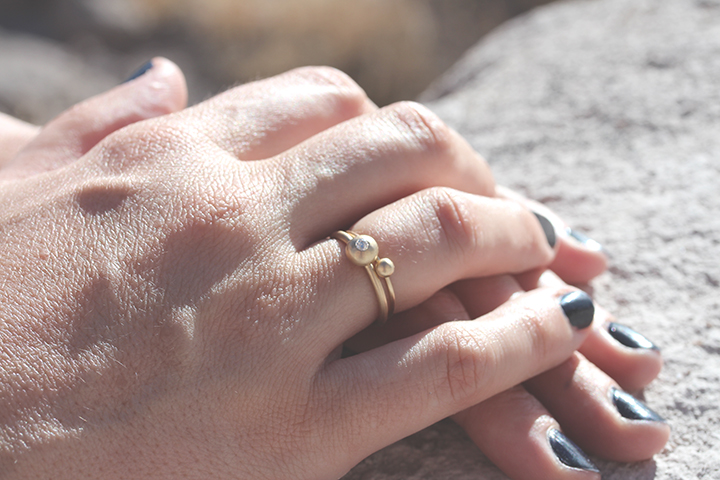 the Diamond Orb and Small Orb rings