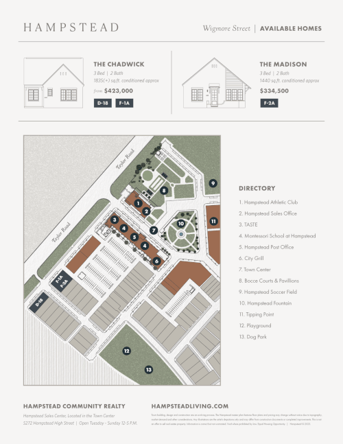 Hampstead Site Plans Hampstead Living Montgomery, AL