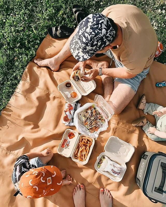 I love eating out, he doesn&rsquo;t (especially with kids). But the thing we can agree on is a good picnic. And Greek food! Missing this 80 degree weather from the weekend.