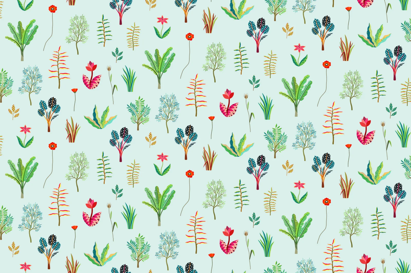 Hvass&Hannibal's Herbarium pattern takes the forest as its main theme and the pattern depicts flowers, clusters of leaves and branches in a style reminiscent of pressed flower samples (hence the name). 