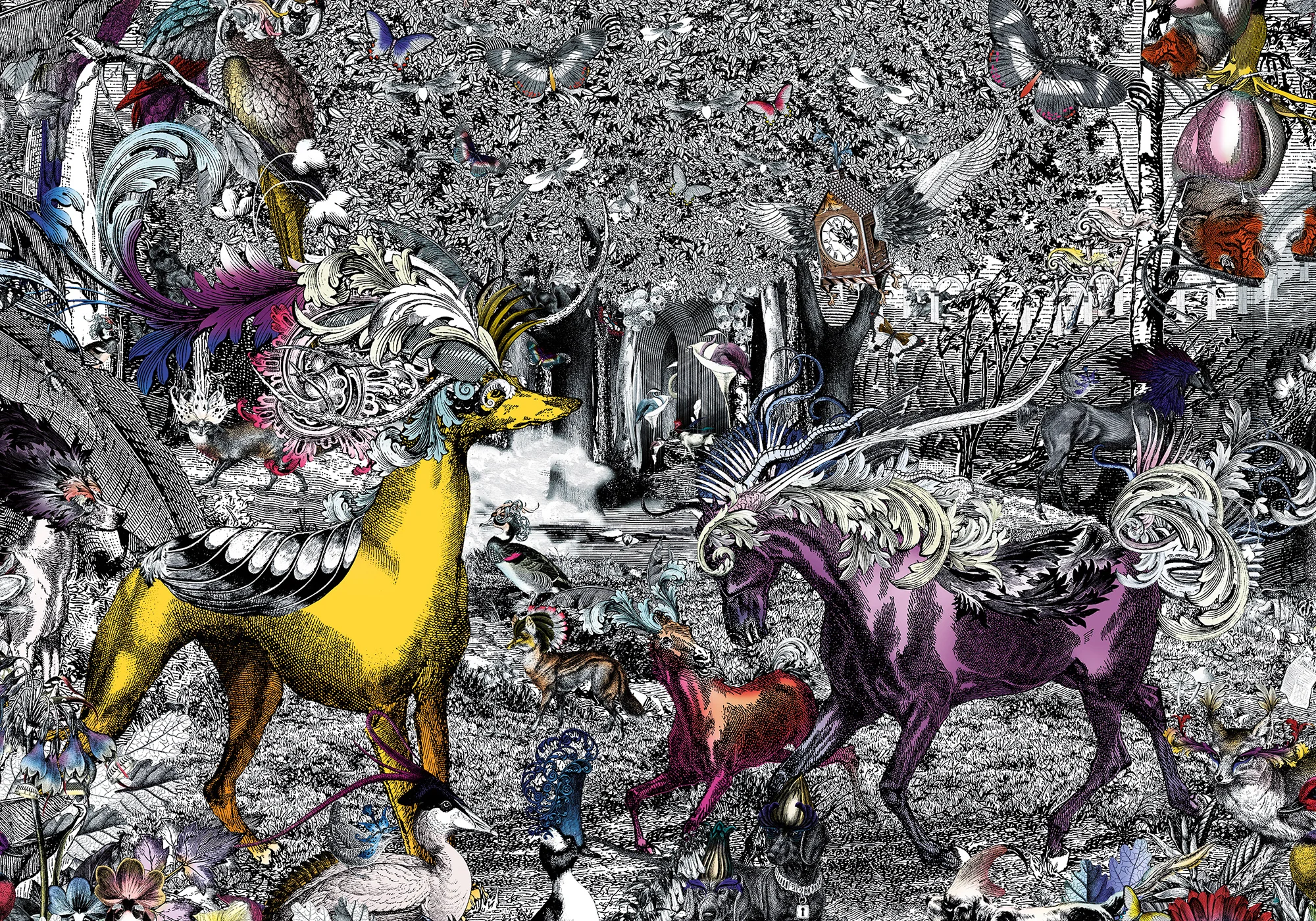  Kristjana S Williams | Original artwork (detail) central to The Connaught Hotel's new brand identity by The Partners 