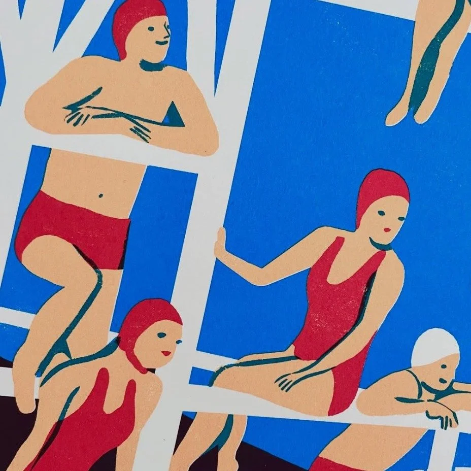 Last chance to grab yourself a beautiful limited edition screen print by @virginie.morgand some of the last few remaining in the gorgeous swimmers series, head to her shop at https://shop.virginie-morgand.com/