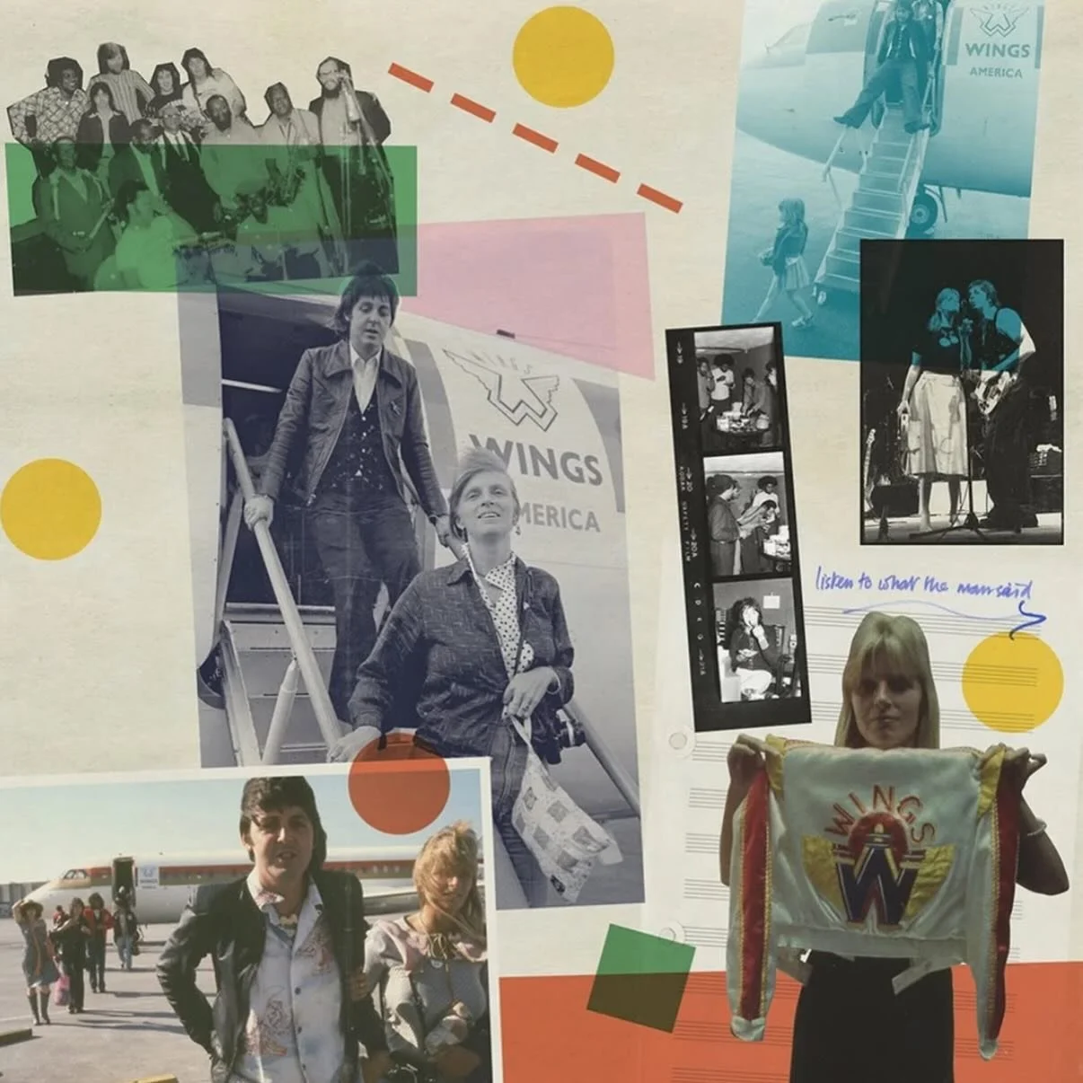 Love this new project from @lucy.vigrass for Wings! 
Lucy says &lsquo;Had a lovely time collaborating with Trunk Animation and rummaging around the Wings archive to art direct the official visualiser for &lsquo;Listen to What the Man Said&rsquo;. It&