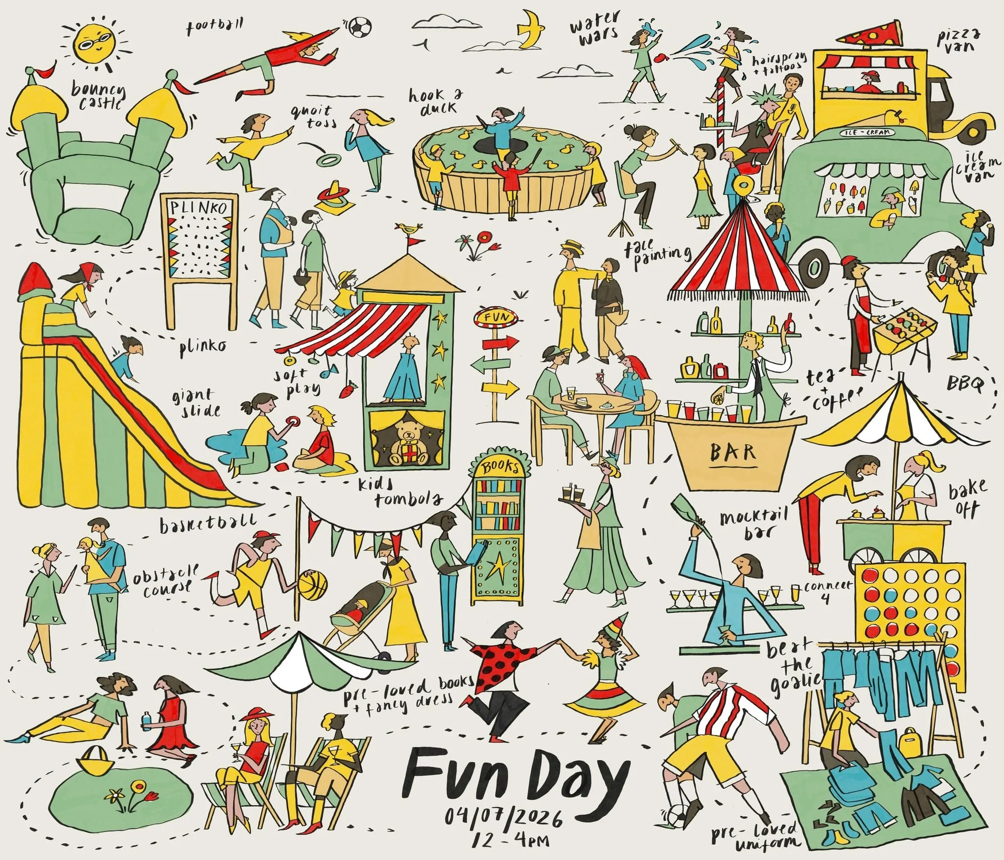 Lovely new illustration by @hanzsiie for a West London school Fun Day over the weekend! 

#illustration #design #illustrationagency 

www.outlineartists.com