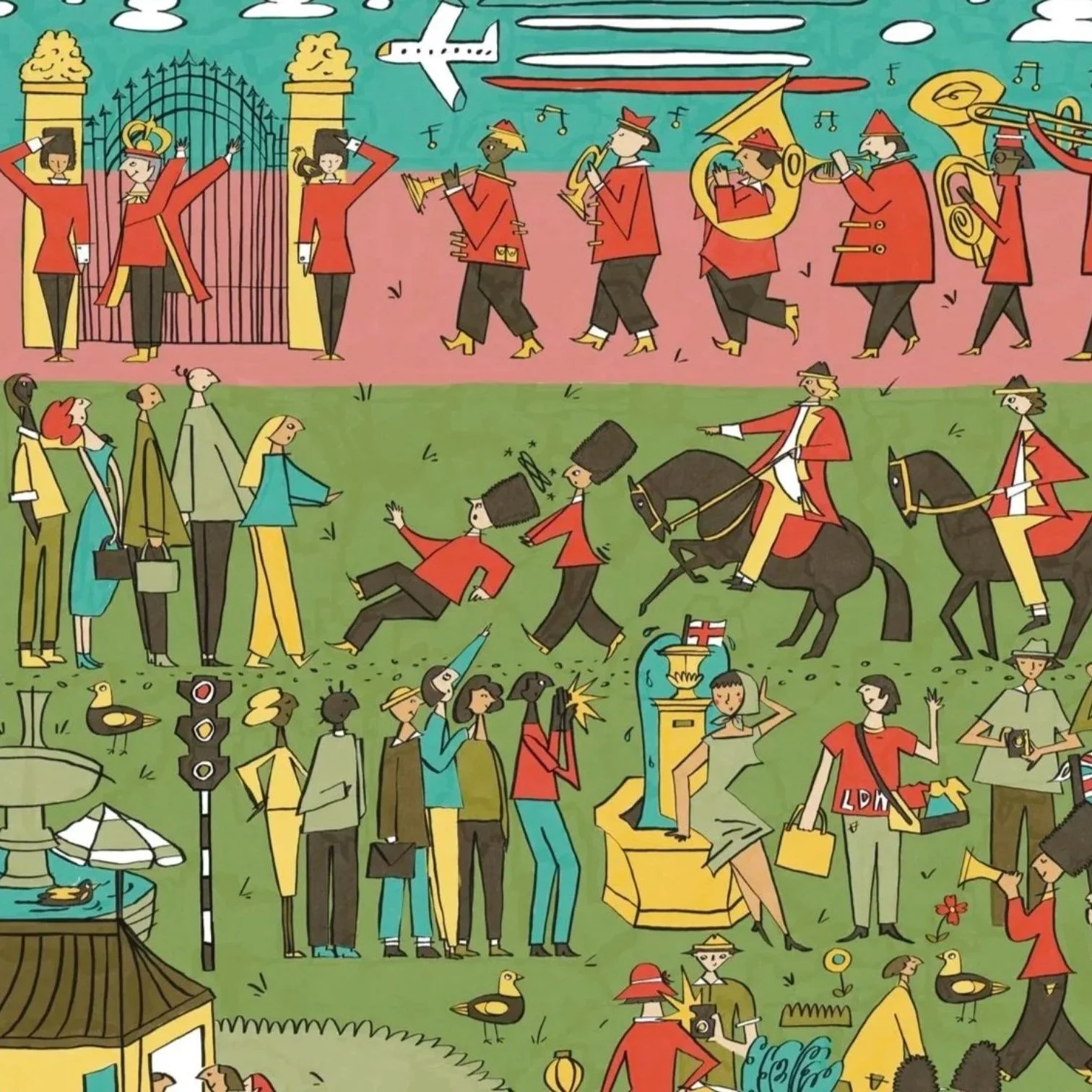 Such amazing details to be found in this illustration of London by @hanzsiie Hannah Gibson for @@theobserveruk 

 #illustrator #outlineartists #illustrationagency #editorial  #hannahgibson 

www.outlineartists.com