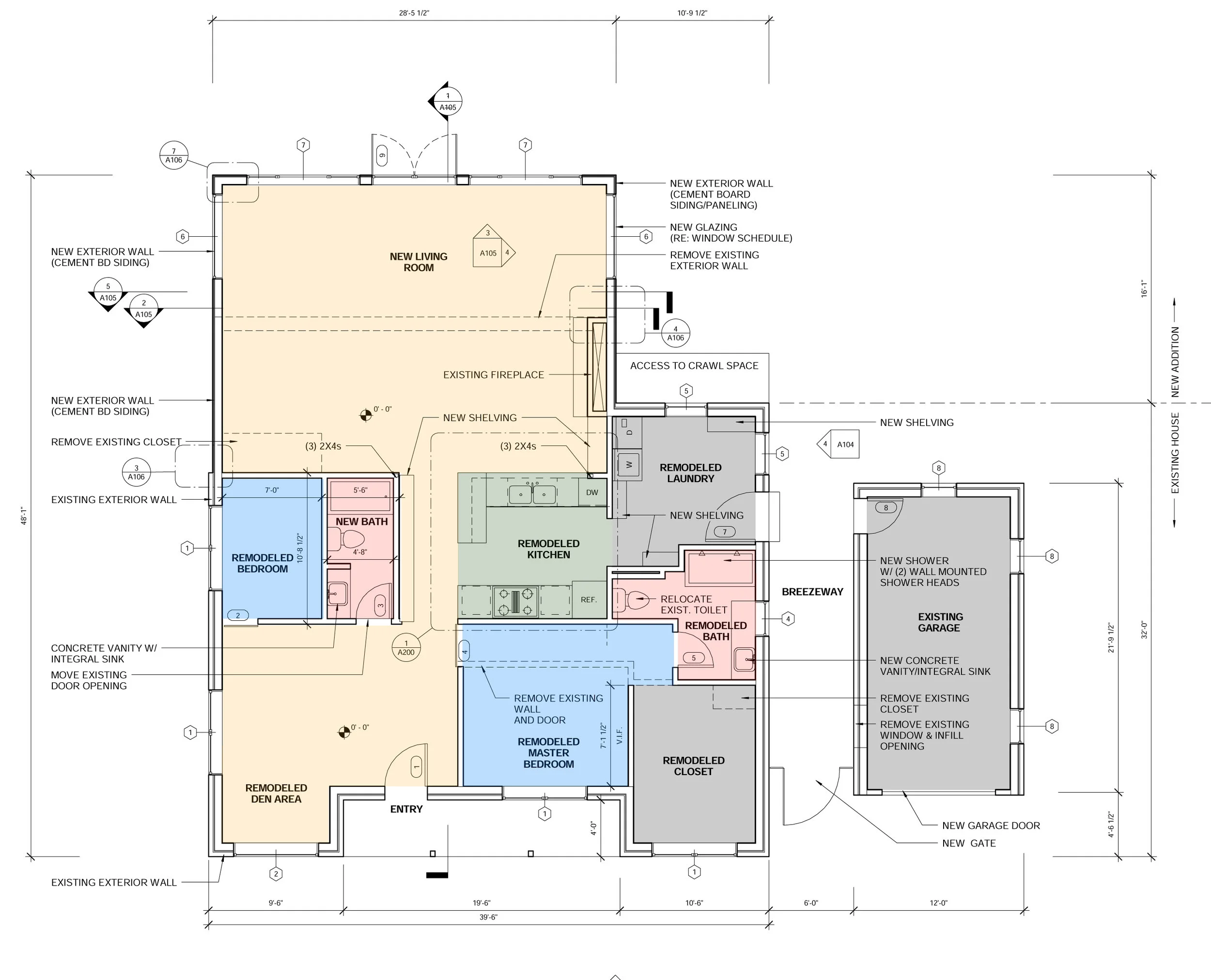  Floor Plan of Addition/Remodel. 