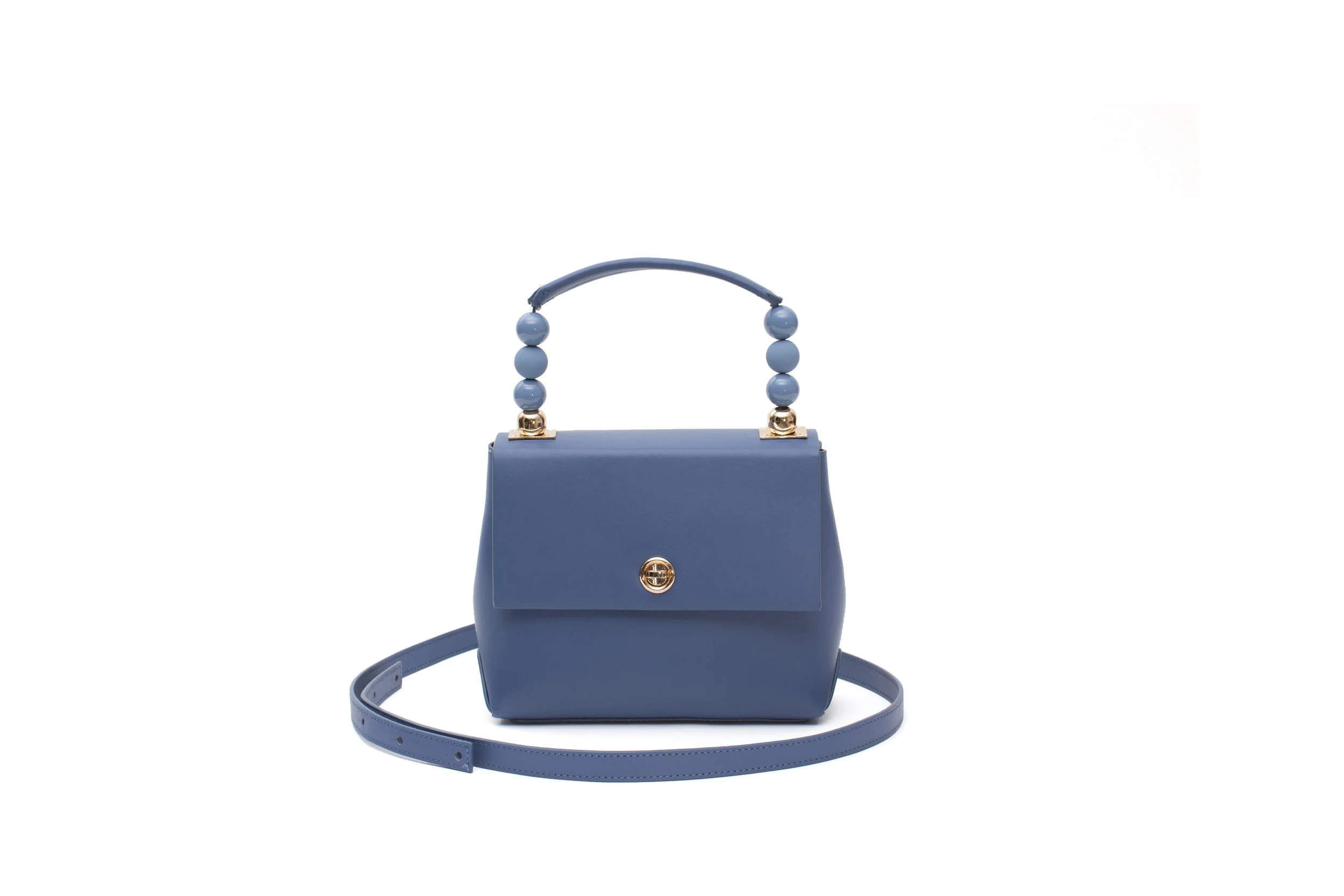 Nº48_CarréTopHandleMini_Bleu_FrontwStrap.jpg