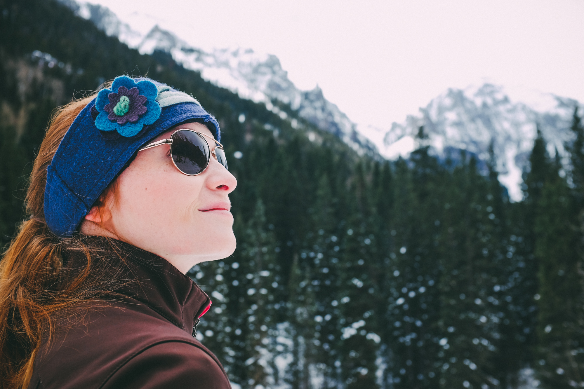 My beautiful wife looking at the beautiful nature.